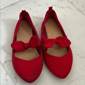 Old Navy Vibrant Red Flats with Bow